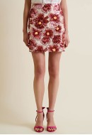 Φούστα mini, floral με παγιέτες Φούστα mini, floral με παγιέτες