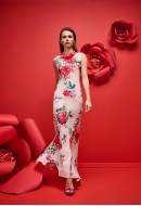 Φόρεμα maxi, floral σε σατέν Φόρεμα maxi, floral σε σατέν