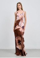 Φόρεμα maxi floral με λεπτή τιράντα Φόρεμα maxi floral με λεπτή τιράντα