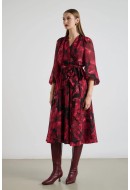 Φόρεμα midi κρουαζέ floral Φόρεμα midi κρουαζέ floral