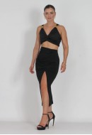 Σετ φούστα midi με crop top