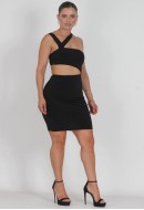 Φόρεμα mini cut out με έναν ώμο