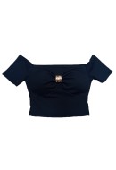 Crop top με πεσμένους ώμους 