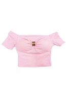 Crop top με πεσμένους ώμους 