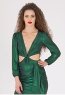 Κορμάκι μεταλιζέ με cut-out Κορμάκι μεταλιζέ με cut-out