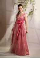 Φόρεμα maxi me glitter δίχτυ