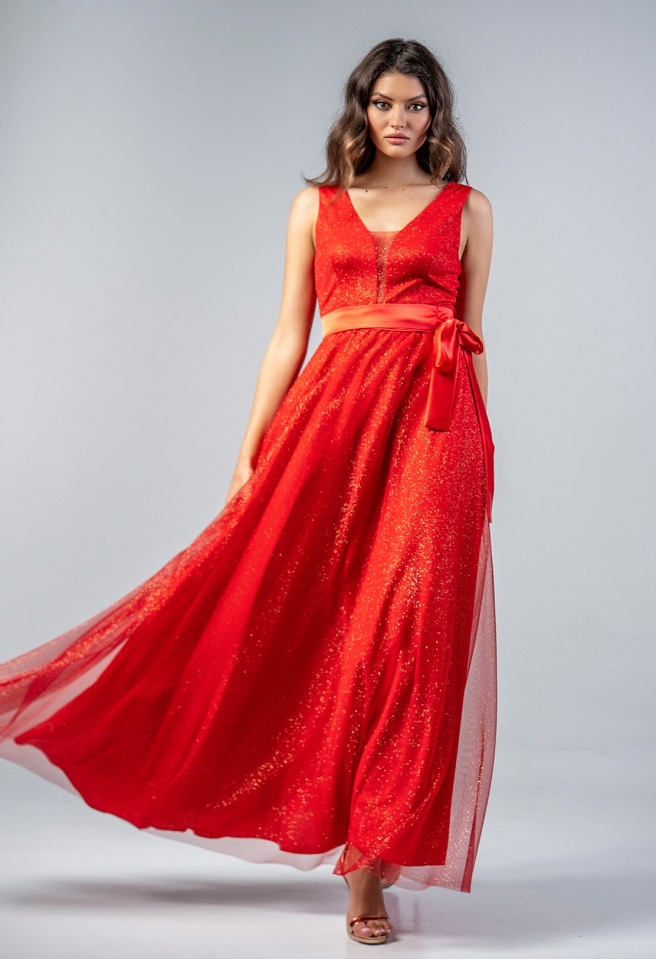 Φόρεμα maxi, τούλινο με glitter Φόρεμα maxi, τούλινο με glitter