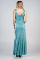 Φόρεμα maxi lurex με σκίσιμο Φόρεμα maxi lurex με σκίσιμο