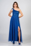 Φόρεμα maxi με glitter και πούπουλα Φόρεμα maxi με glitter και πούπουλα