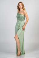 Φόρεμα maxi,με παγιέτα στο μπούστο και σχέδιο cut-out Φόρεμα maxi,με παγιέτα στο μπούστο και σχέδιο cut-out
