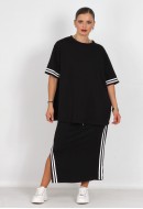 Σετ φούστα βαμβακερή με oversized t-shirt
