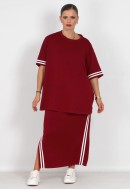 Σετ φούστα βαμβακερή με oversized t-shirt