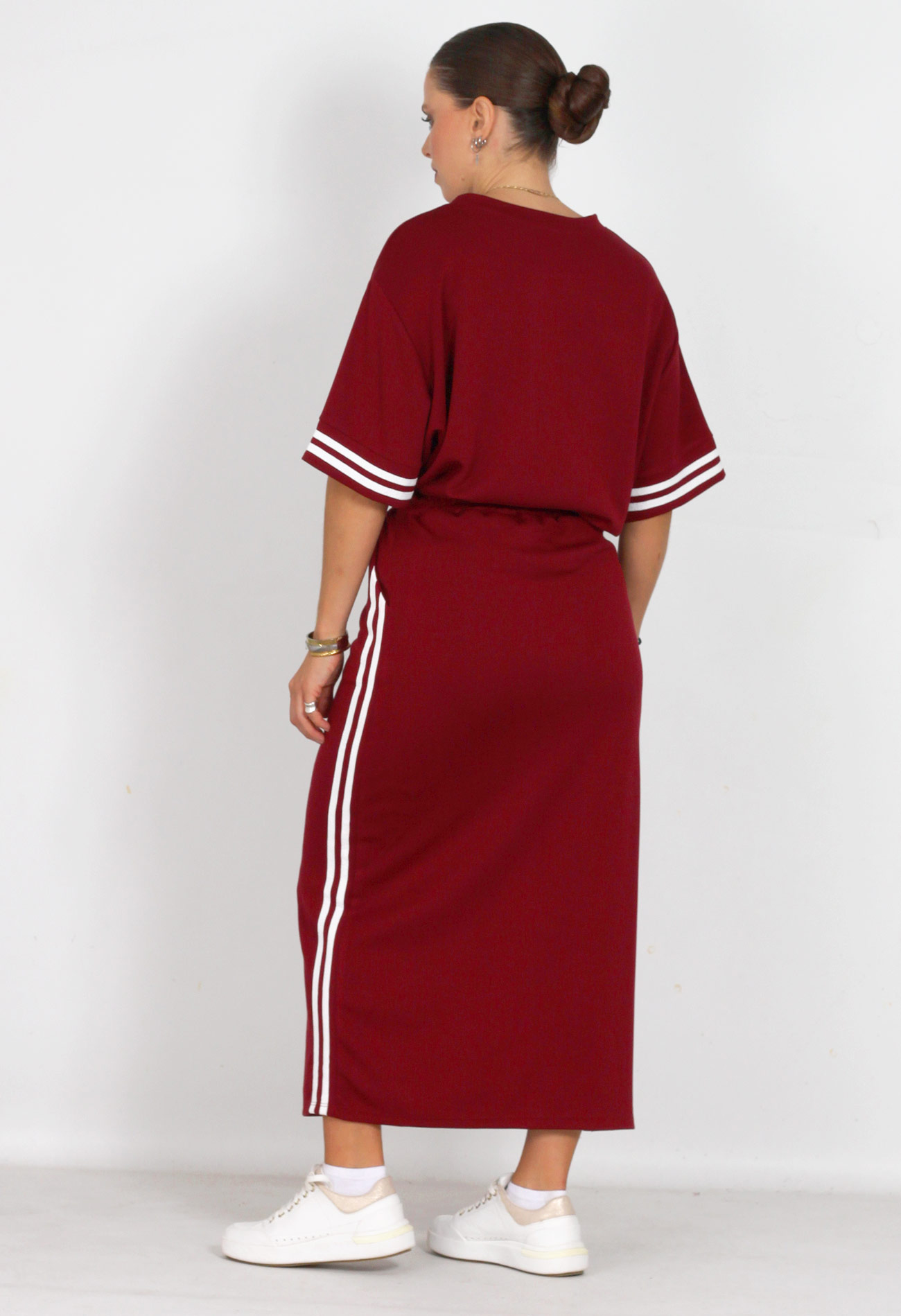 Σετ φούστα βαμβακερή με oversized t-shirt