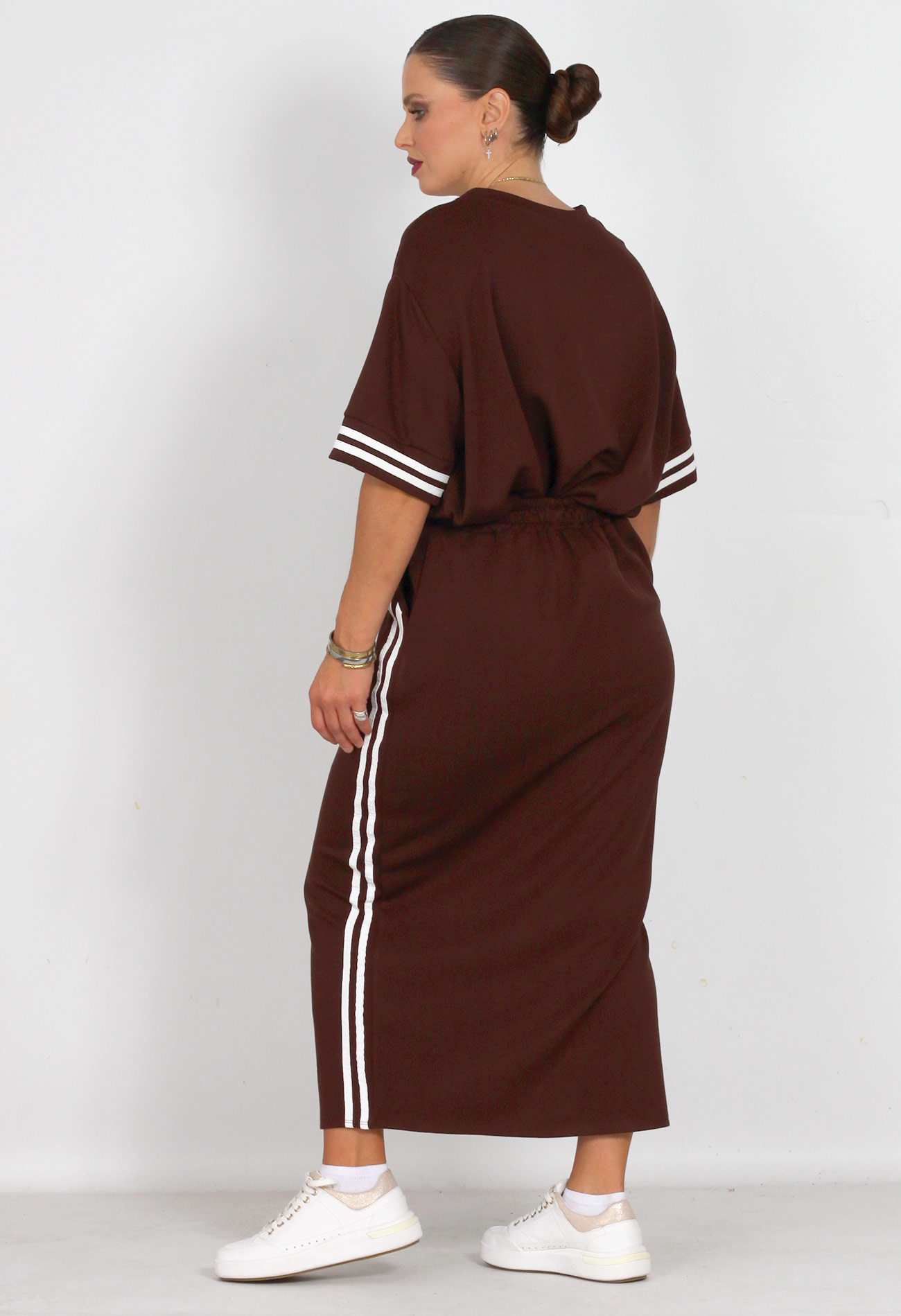 Σετ φούστα βαμβακερή με oversized t-shirt