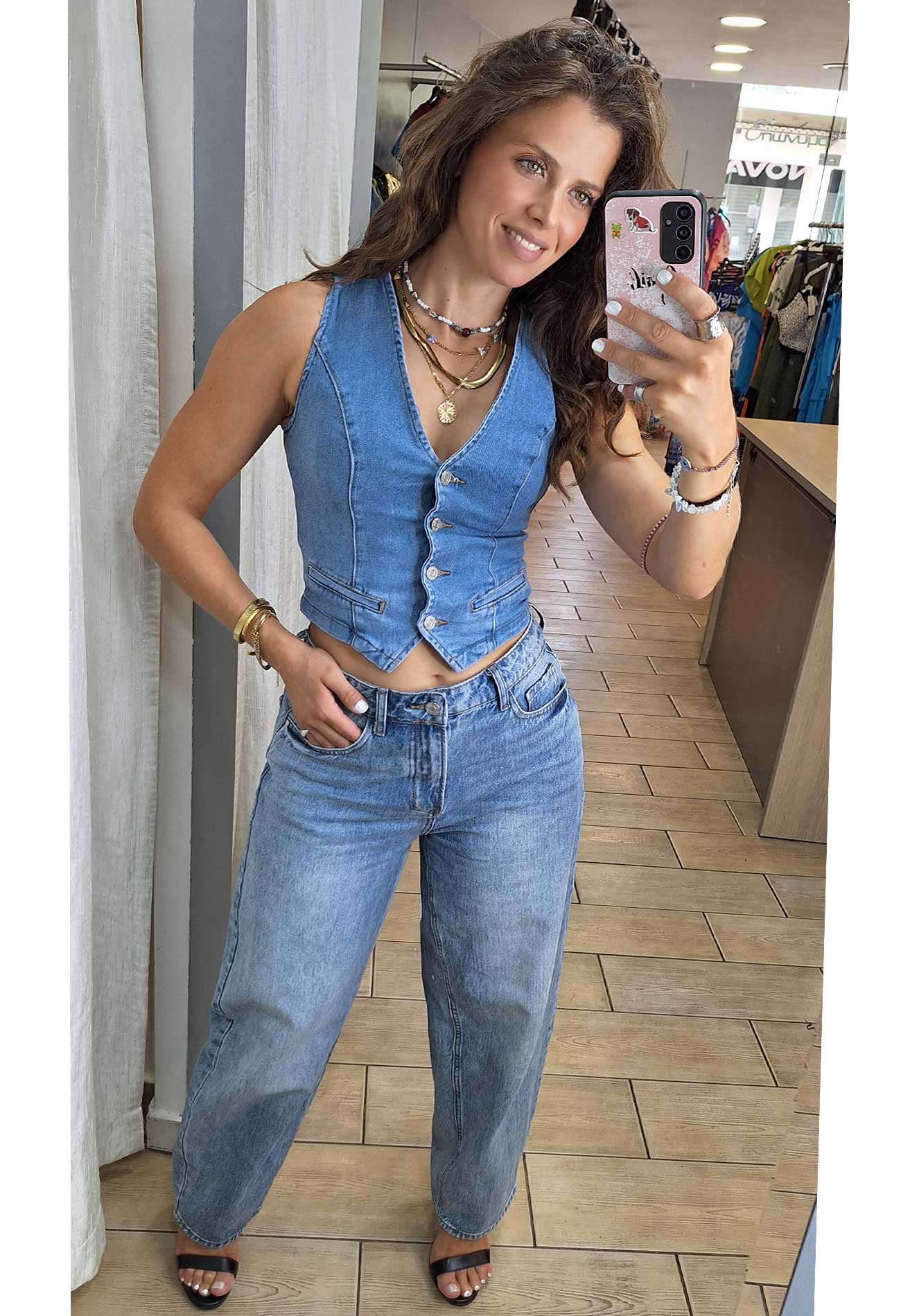 Γιλέκο jean  Γιλέκο jean