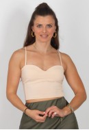 Μπλούζα crop top με λεπτές τιράντες