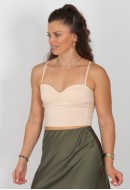 Μπλούζα crop top με λεπτές τιράντες