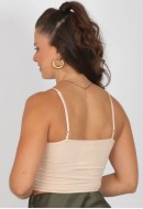 Μπλούζα crop top με λεπτές τιράντες