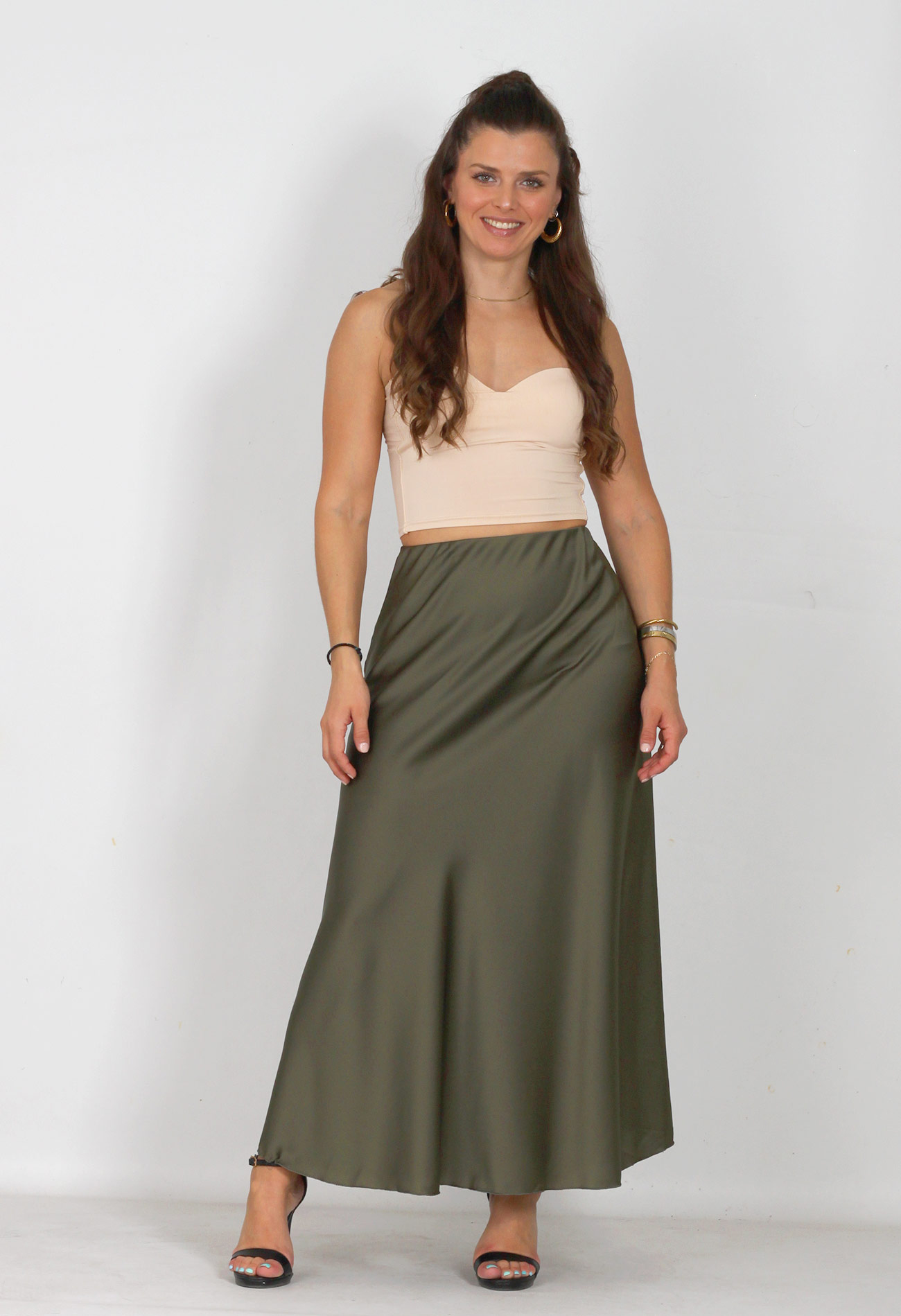 Μπλούζα crop top με λεπτές τιράντες