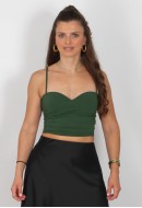 Μπλούζα crop top με λεπτές τιράντες