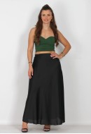 Μπλούζα crop top με λεπτές τιράντες