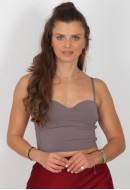 Μπλούζα crop top με λεπτές τιράντες