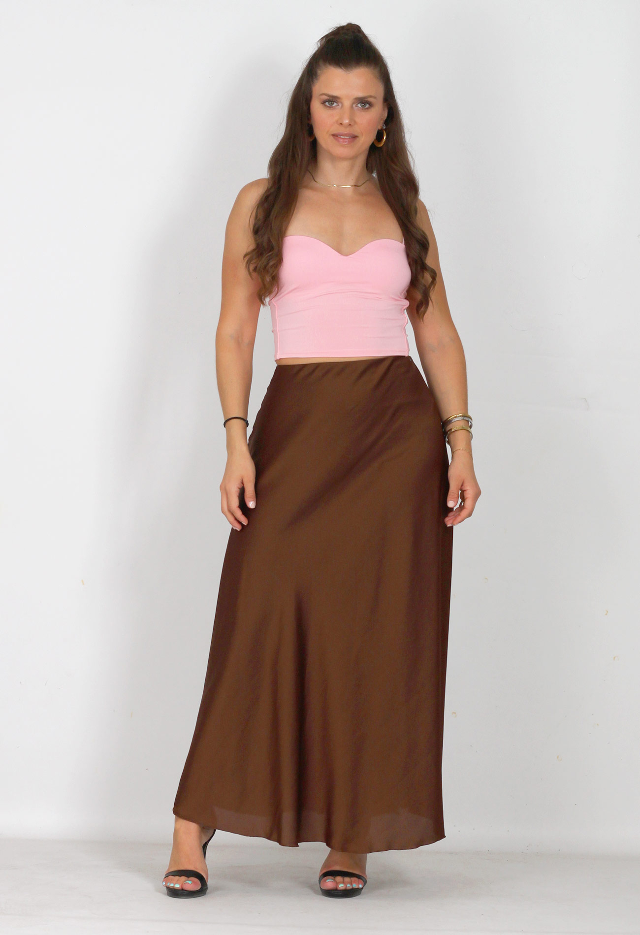 Μπλούζα crop top με λεπτές τιράντες