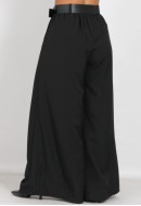 Παντελόνι super wide leg με πιέτες και ζώνη