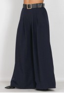 Παντελόνι super wide leg με πιέτες και ζώνη
