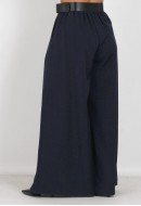 Παντελόνι super wide leg με πιέτες και ζώνη