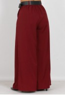 Παντελόνι super wide leg με πιέτες και ζώνη