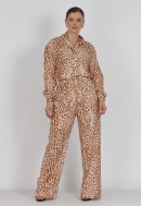 Σετ πουκαμίσα με παντελόνι με animal print
