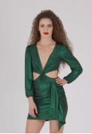 Κορμάκι μεταλιζέ με cut-out