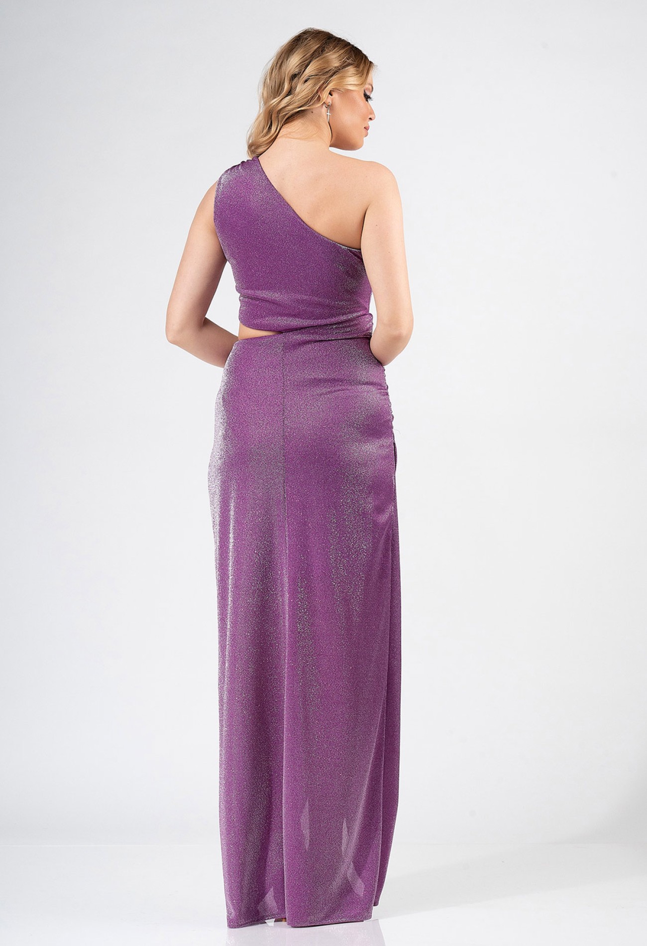 Φόρεμα maxi, cut-out με glitter  Φόρεμα maxi, cut-out με glitter